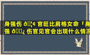 身强伤 🦢 官旺比肩格女命「身强 🌿 伤官见官会出现什么情况」